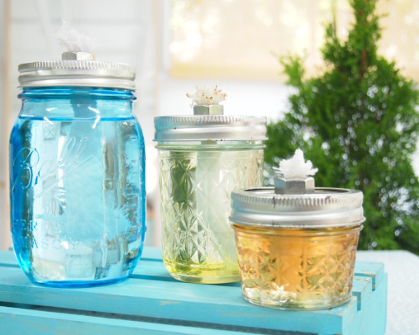 5 Mason Jar Oil Lamps Diy Thought