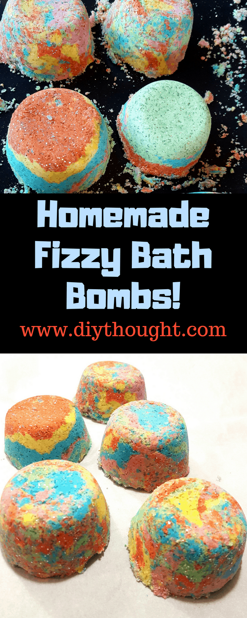 Homemade Fizzy Bath Bombs diy Thought