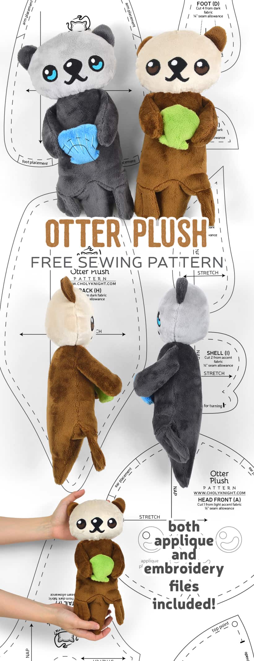 5 Free Otter Toy Patterns diy Thought