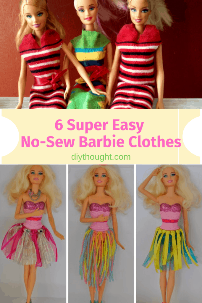 diy barbie dress no sew