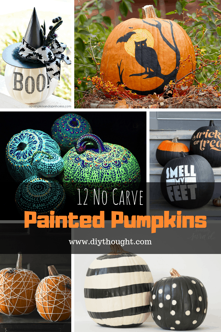 12 No Carve Painted Pumpkins - diy Thought