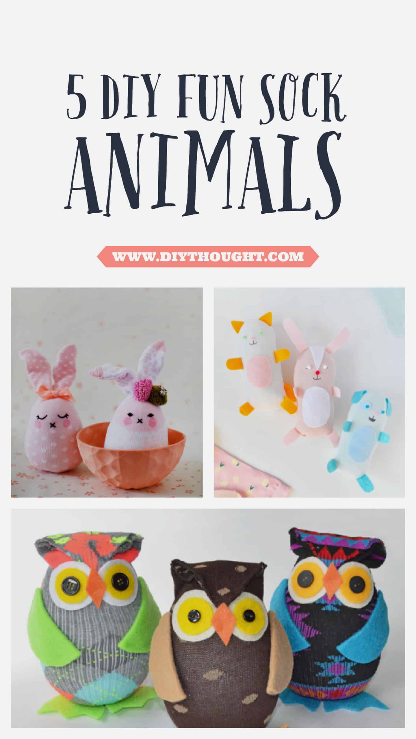 5 Diy Fun Sock Animals - diy Thought