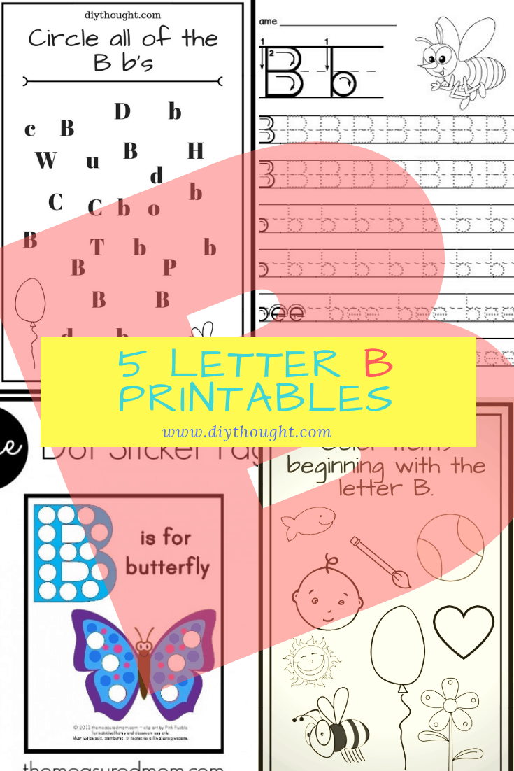 5 Letter B Preschool Printables - diy Thought