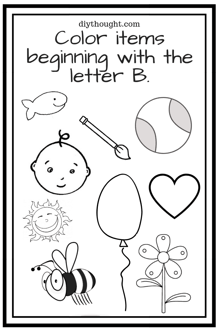 5 Letter B Preschool Printables Diy Thought