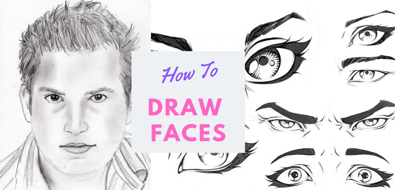 How to Draw a Face Anime & Realistic Female Face Easy