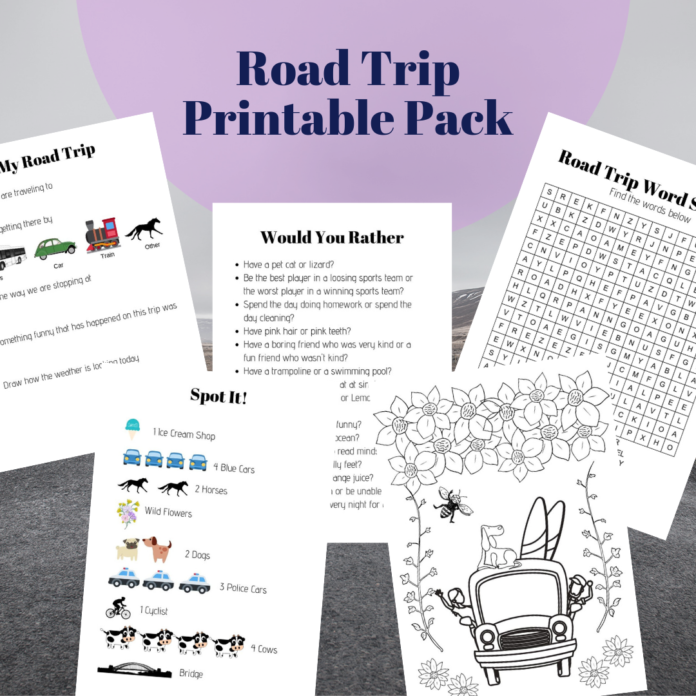 Road Trip Printable Pack - diy Thought