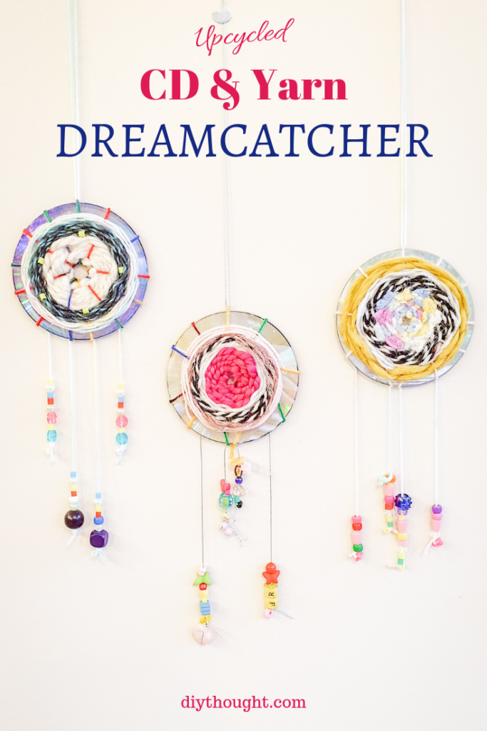 Upcycled CD & Yarn Dreamcatcher Craft - diy Thought