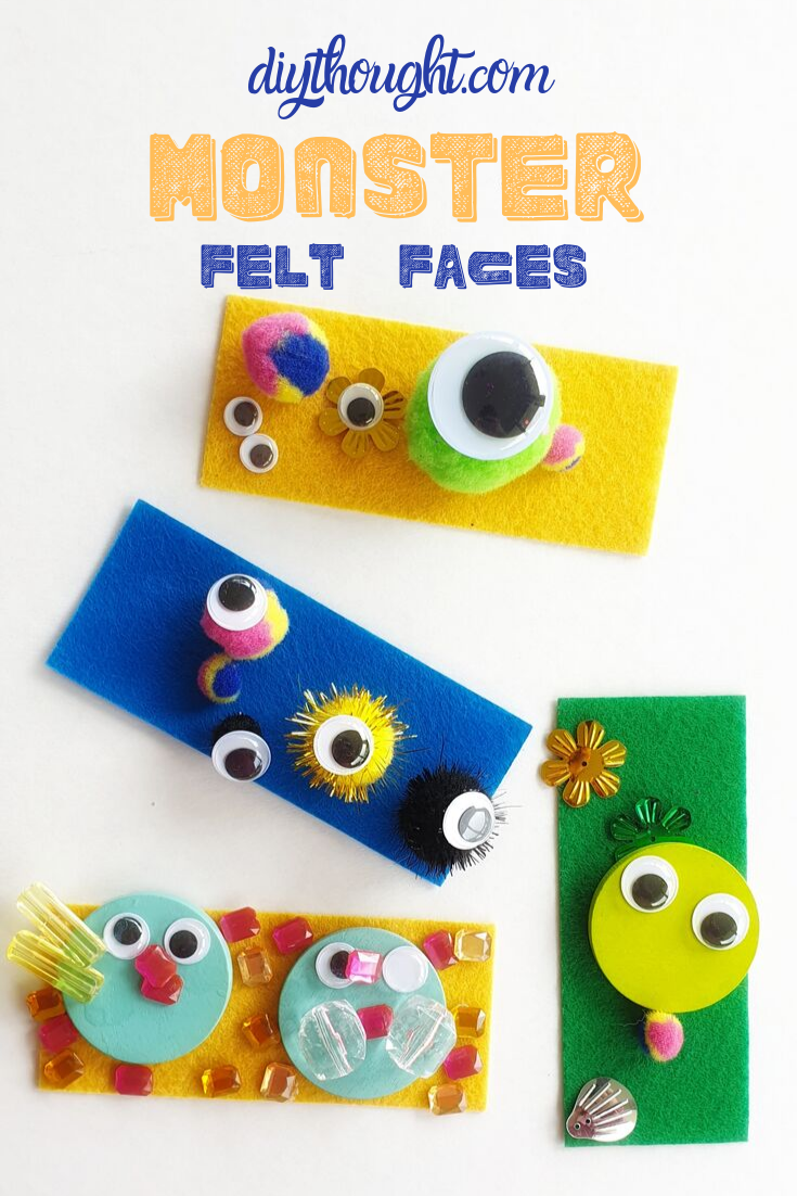 Kids Monster Felt Faces - diy Thought