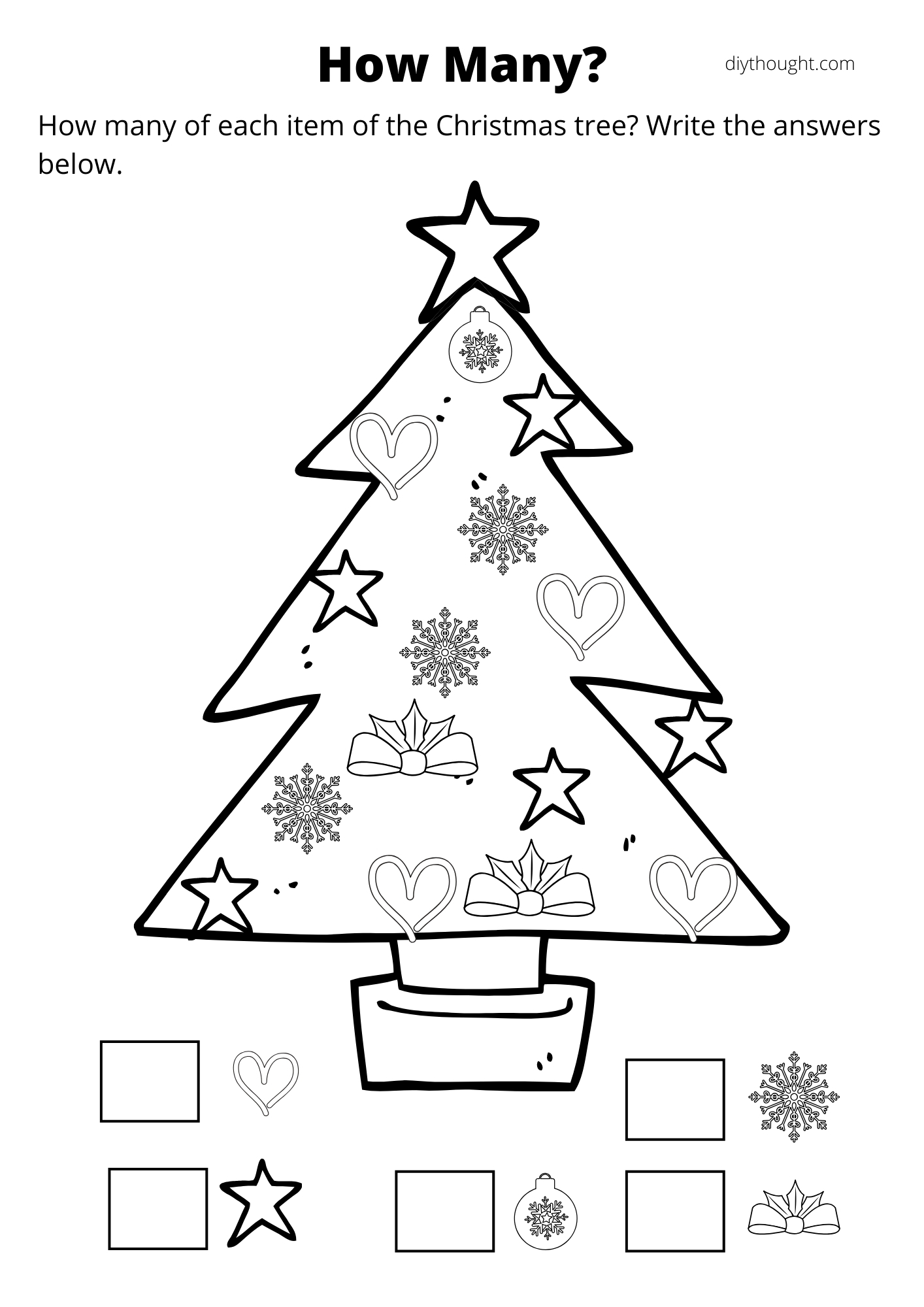 5 Free Christmas Learning Printables - diy Thought