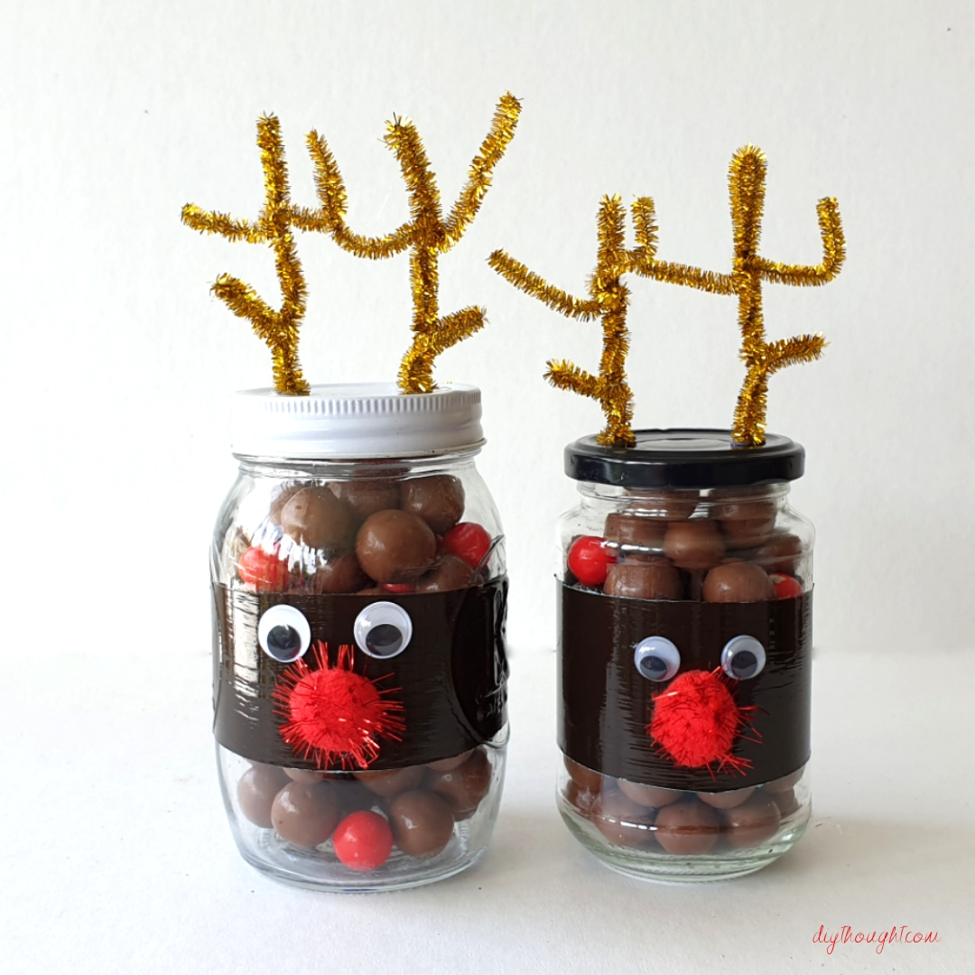 Diy Reindeer Christmas Mason Jars Diy Thought