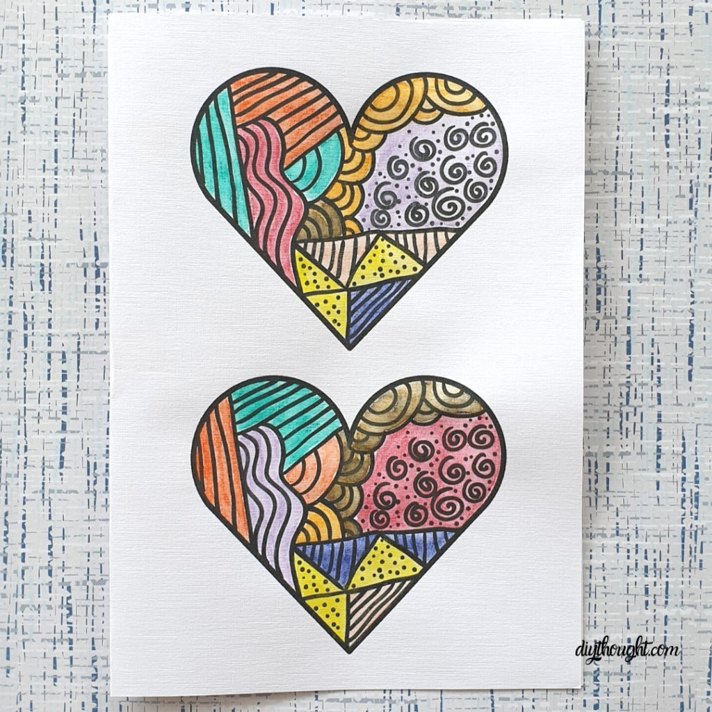free heart card making printables diy thought