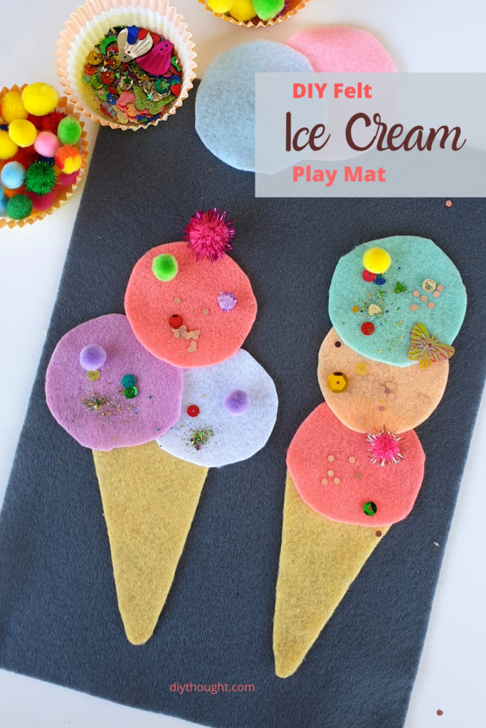 DIY Felt Ice Cream Play Mat - diy Thought