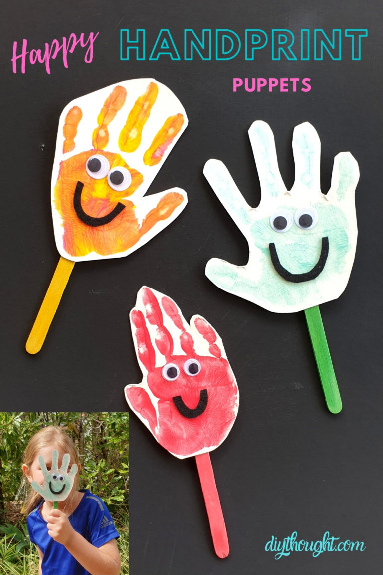 Happy Handprint Puppets - diy Thought