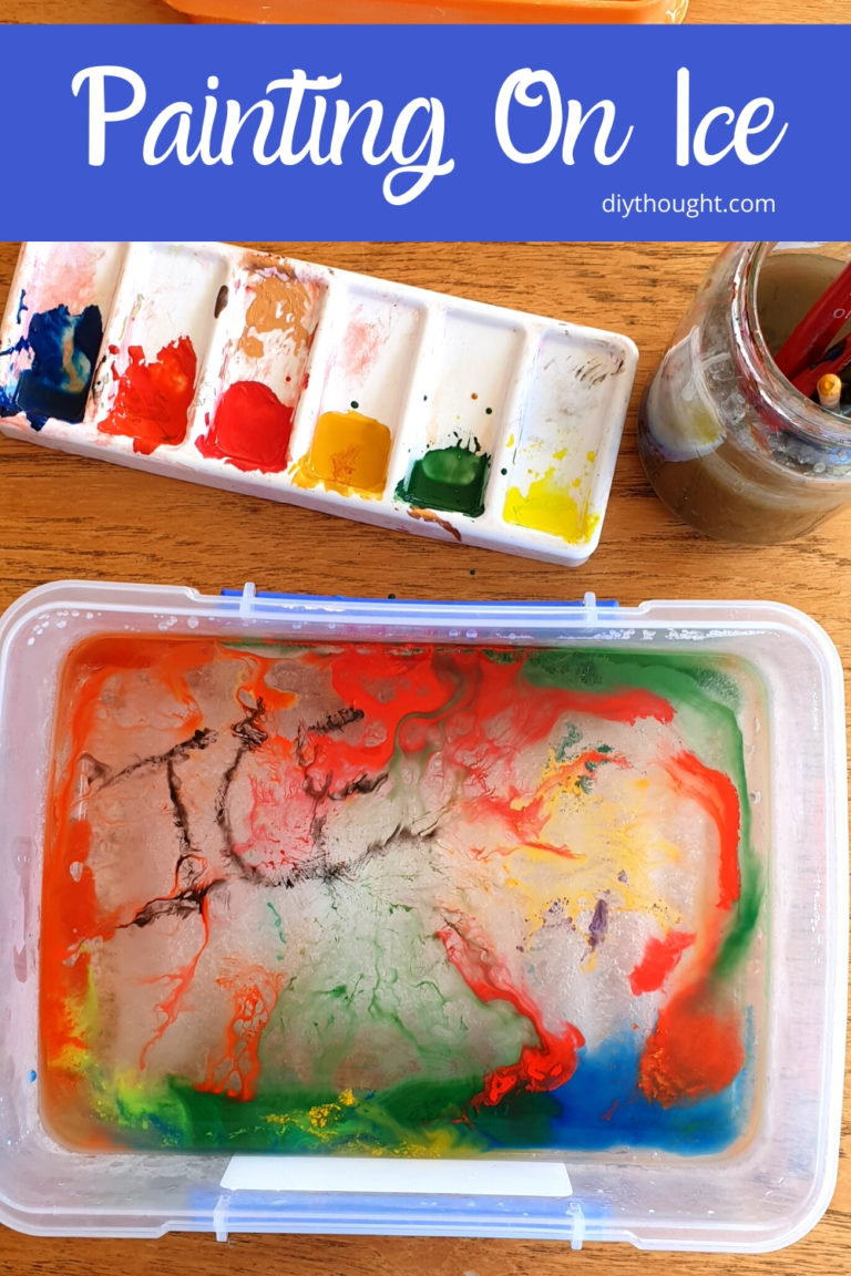 Painting On Ice Art Activity - diy Thought