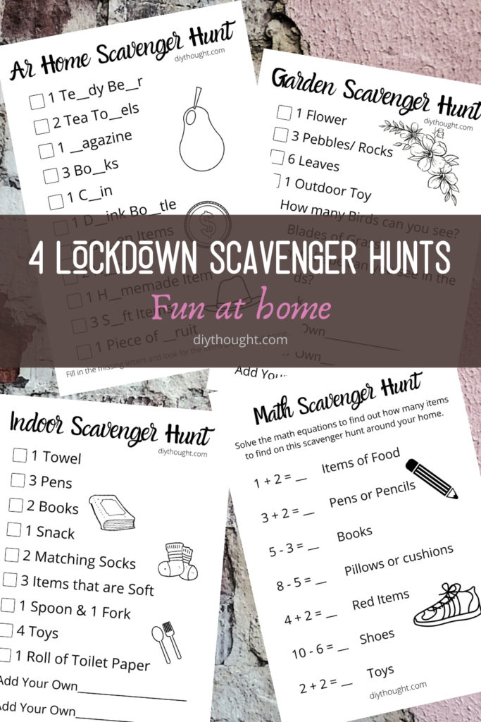 4 Lockdown Scavenger Hunts - diy Thought