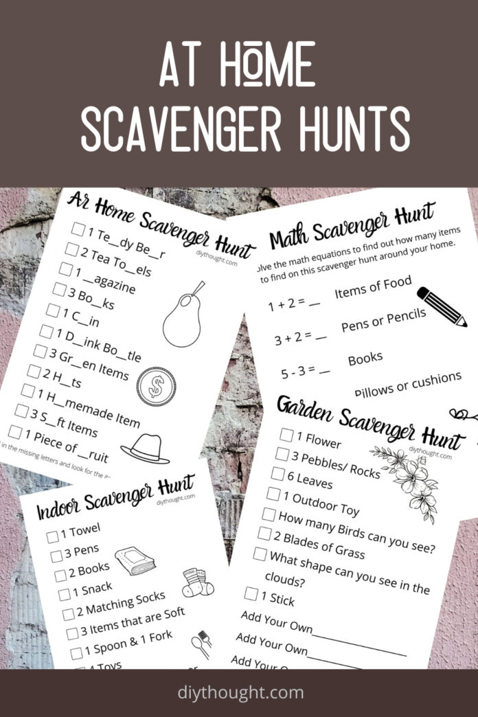 4 Lockdown Scavenger Hunts - diy Thought