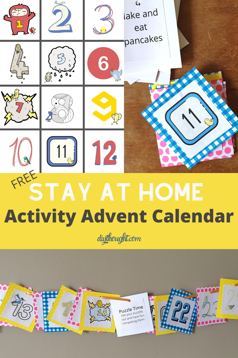 Stay At Home Activity Advent Calendar DIY Thought