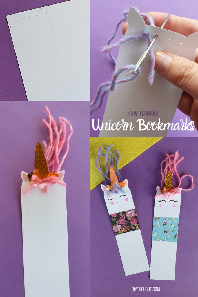 easy diy unicorn bookmarks diy thought