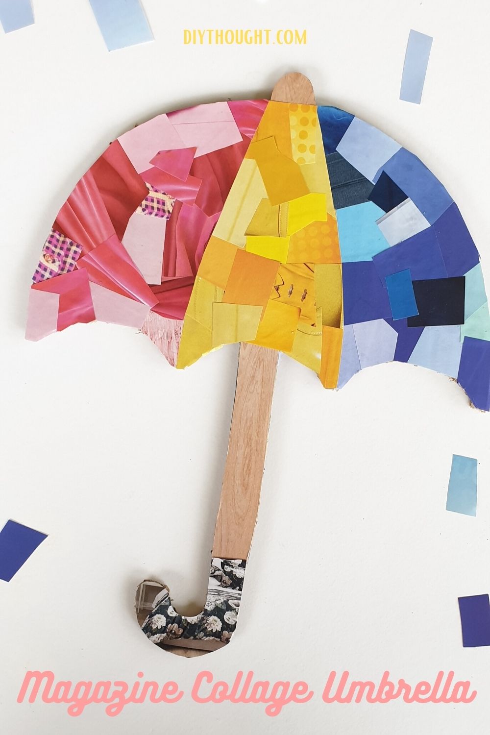 umbrella magazine collage kids craft