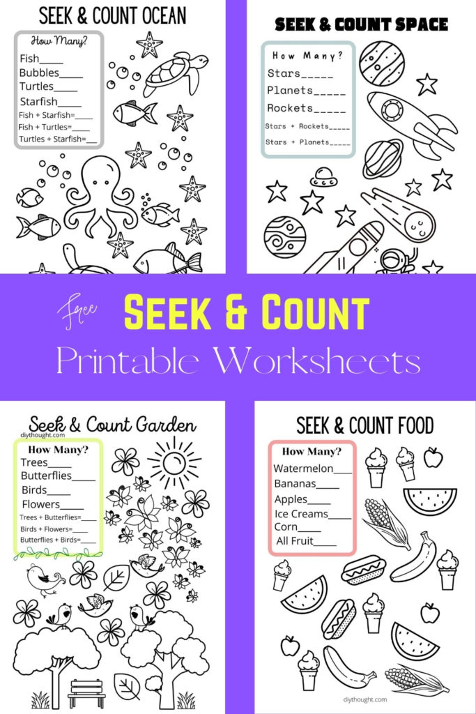 free seek count printable worksheets diy thought