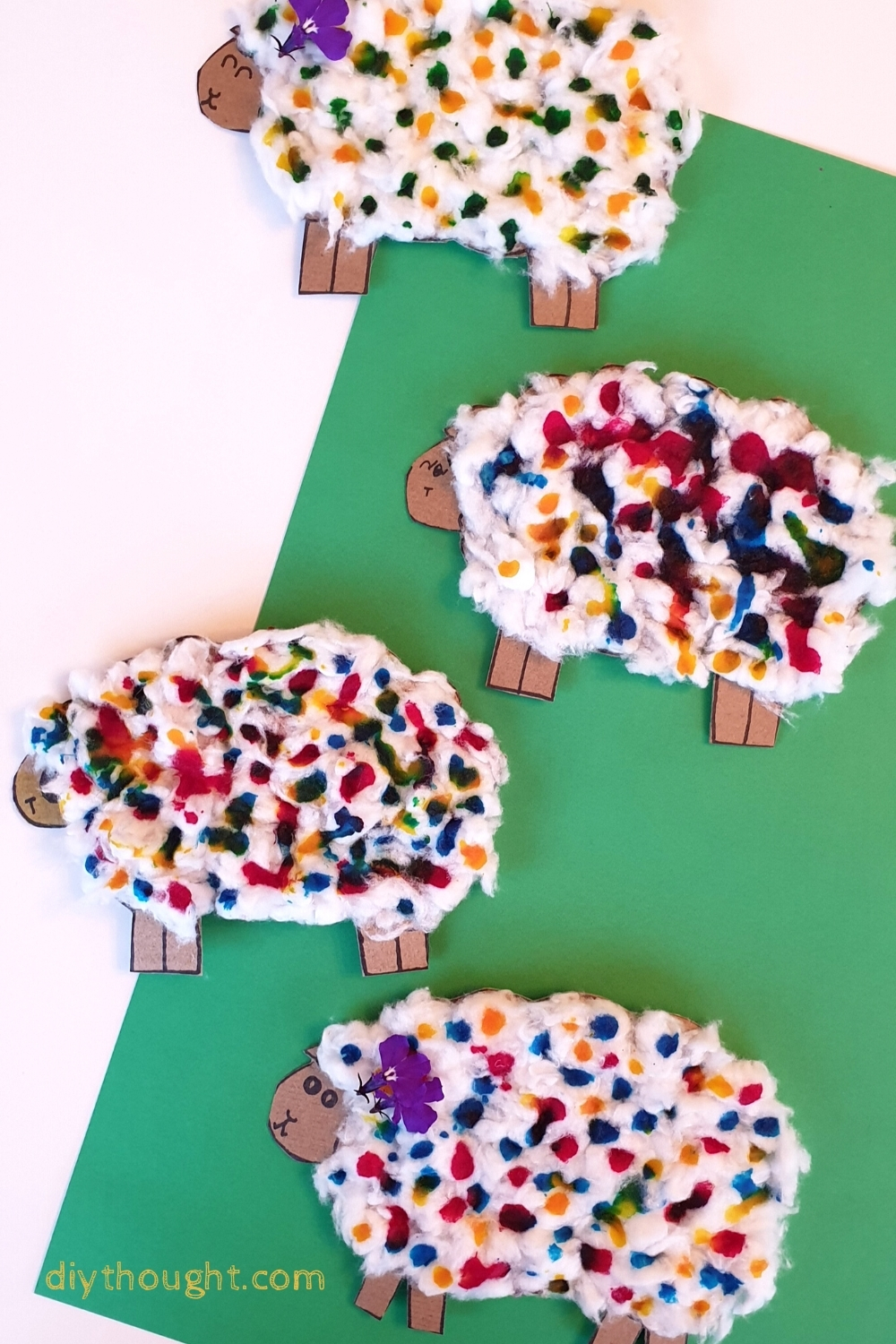 Cardboard Woolly Sheep Craft - diy Thought