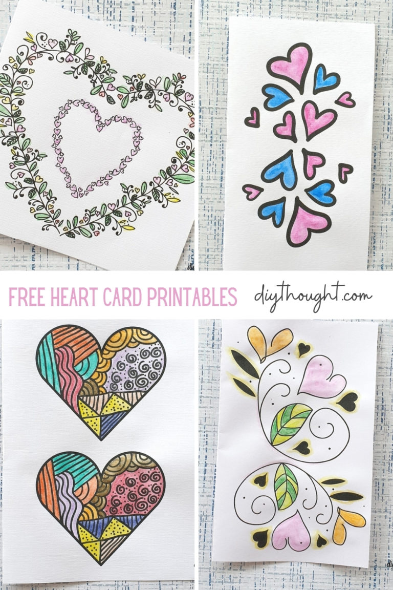 12+ Free Printable Valentine's Day Cards diy Thought