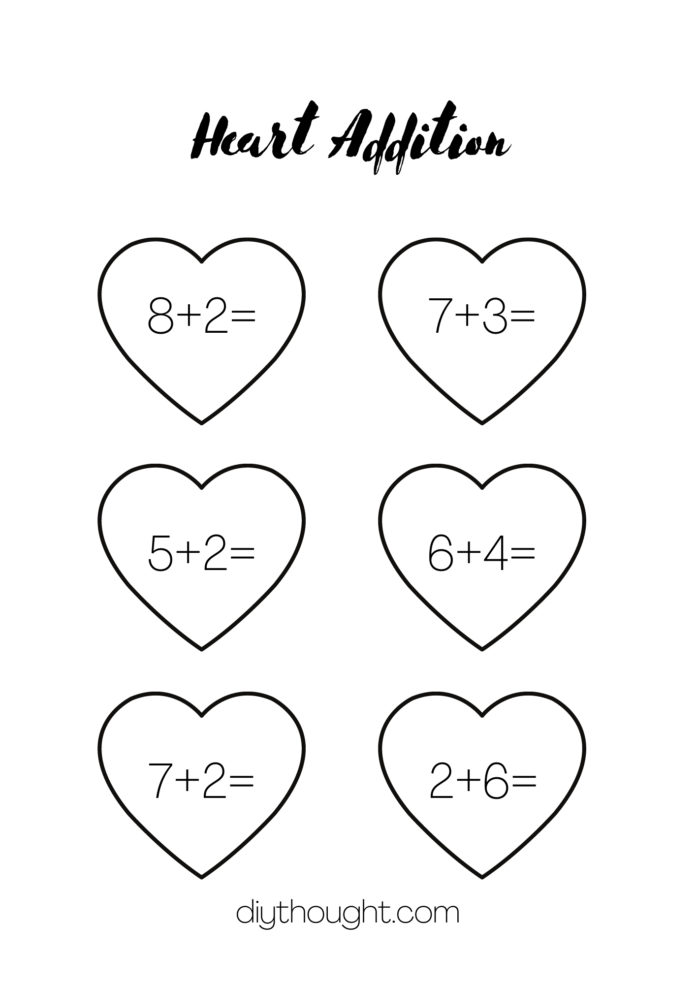 Sensory Heart Math Puzzle - diy Thought