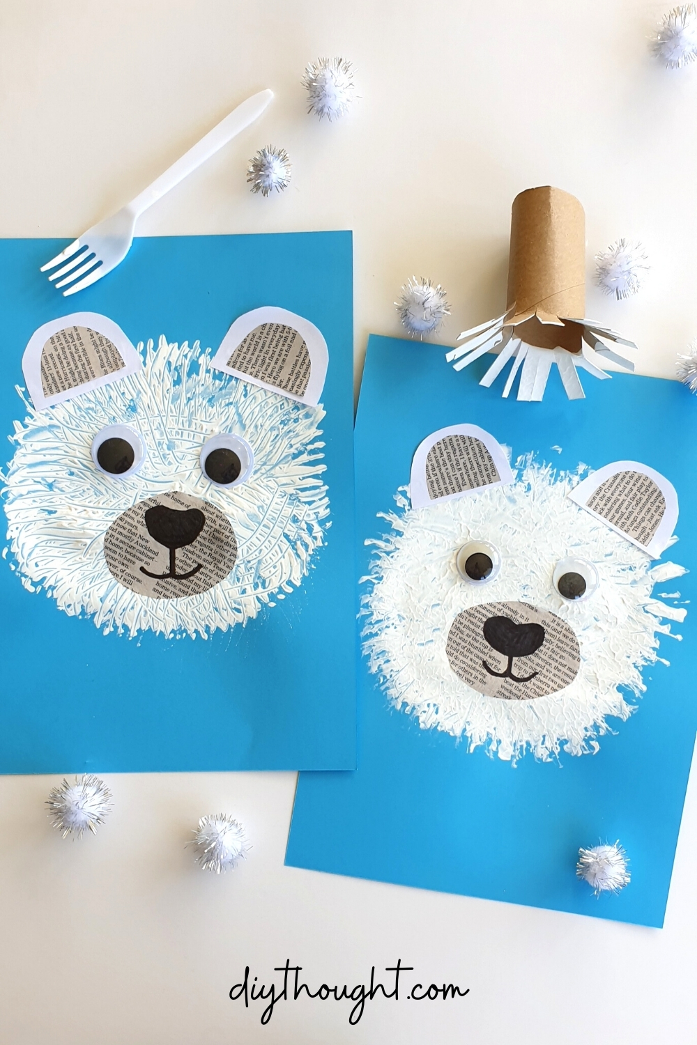 Painted Polar Bear Craft - diy Thought