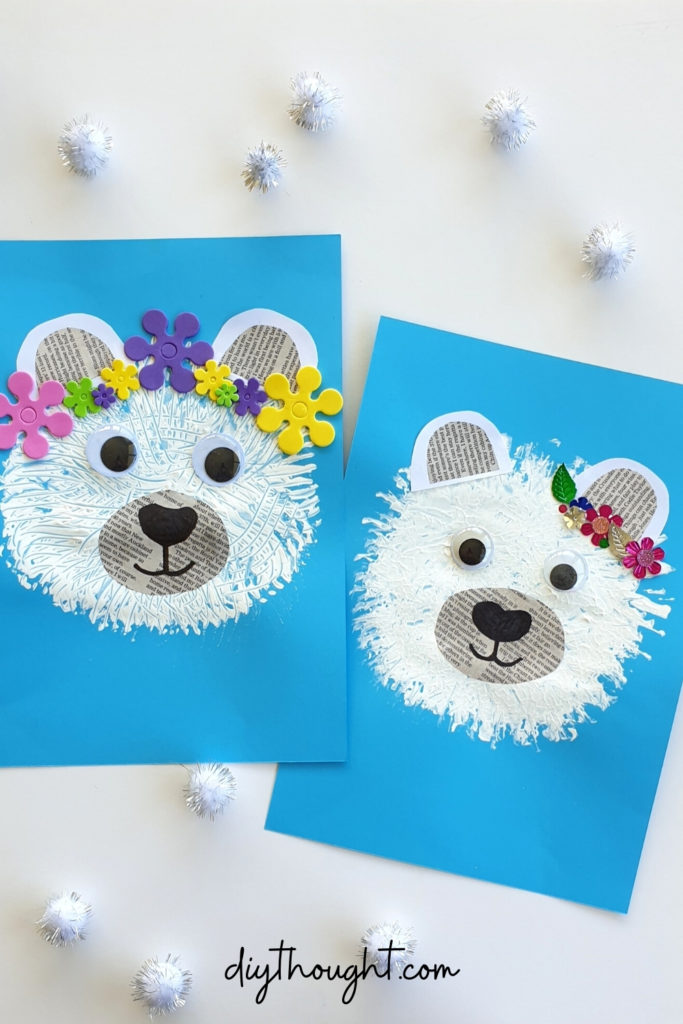 Painted Polar Bear Craft - diy Thought