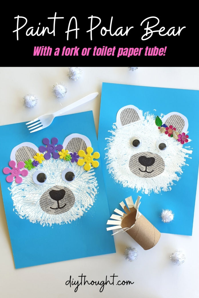 Painted Polar Bear Craft - diy Thought