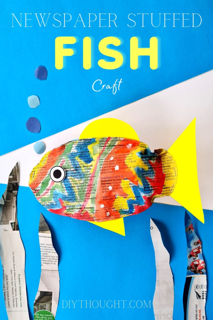 Newspaper Stuffed Fish Craft - diy Thought