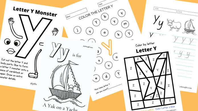 5 Free Letter Y Printable Worksheets - diy Thought