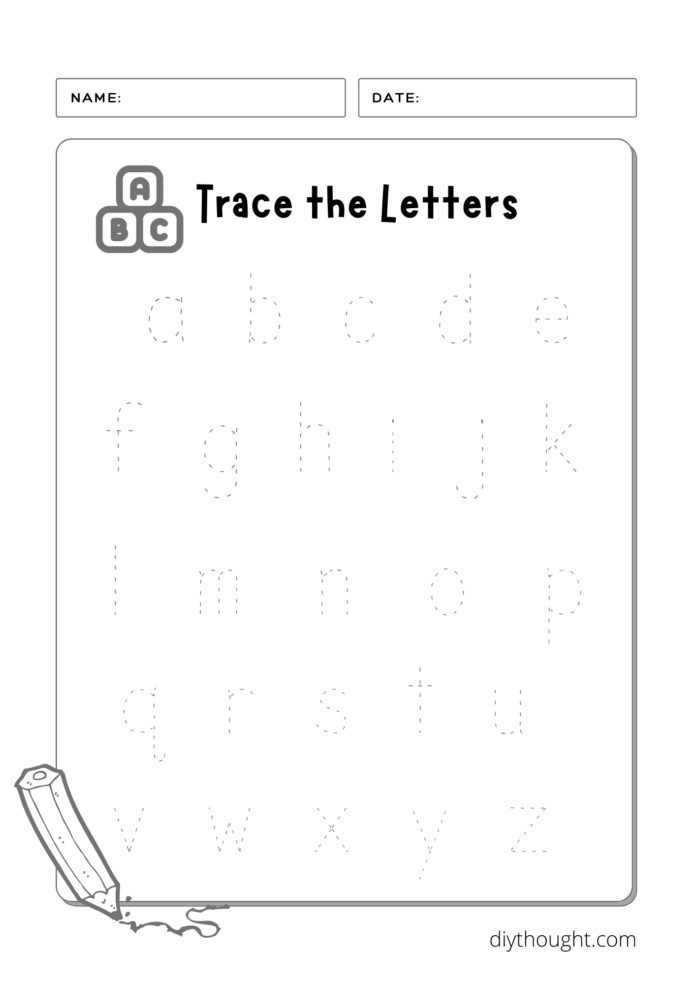 Trace The Alphabet Printable Worksheets - diy Thought