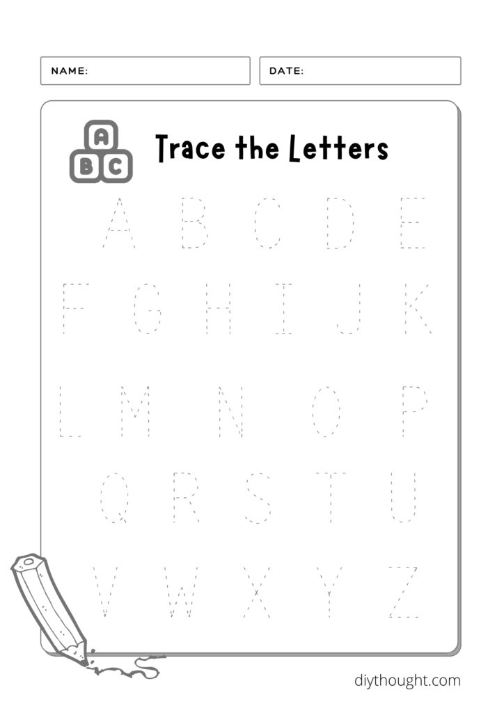 Trace The Alphabet Printable Worksheets - diy Thought