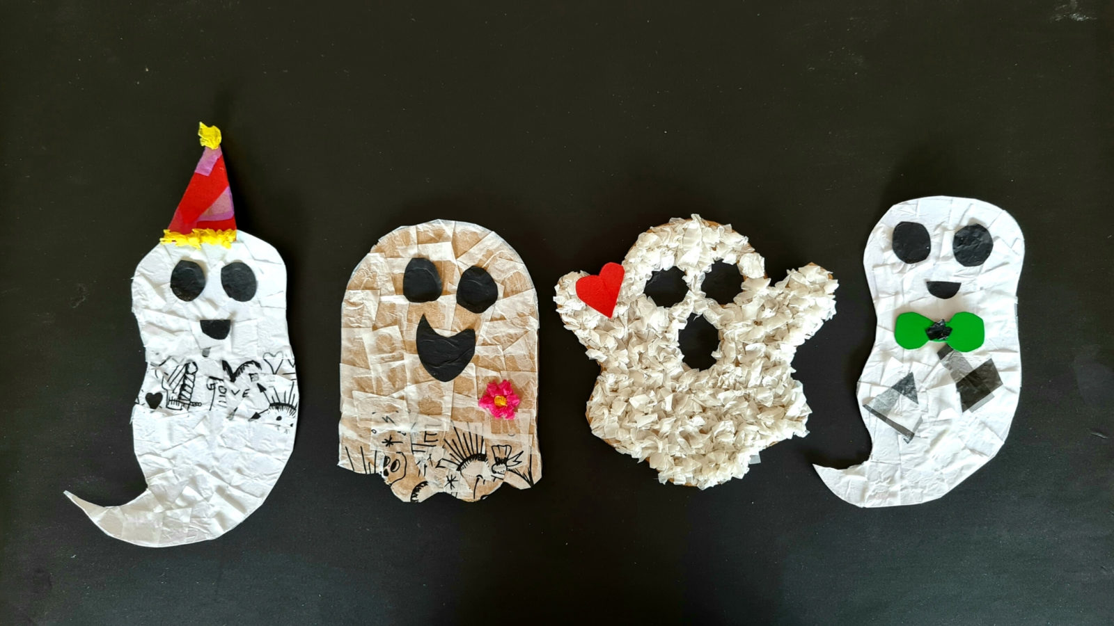 Recycled Tissue Paper Ghosts Diy Thought 7054