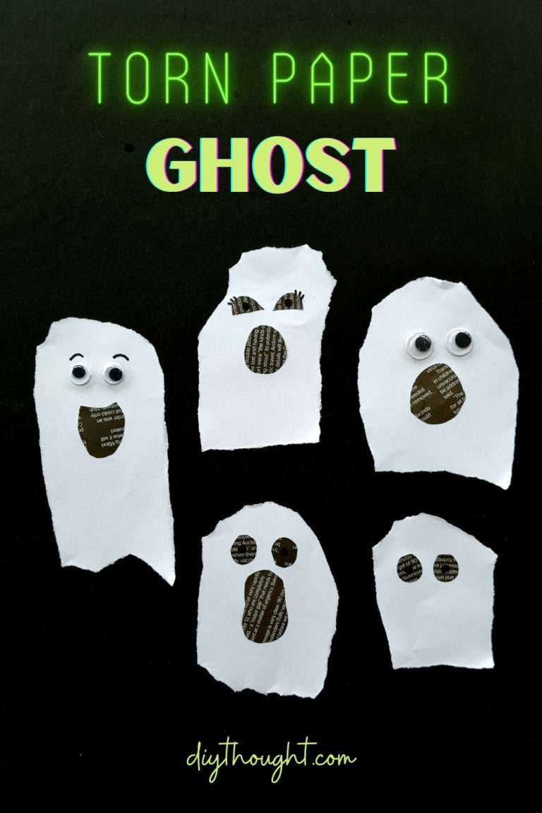 Torn Paper Ghost Craft - Diy Thought