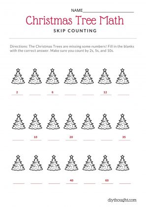 Christmas Tree Math Addition Worksheets - Diy Thought