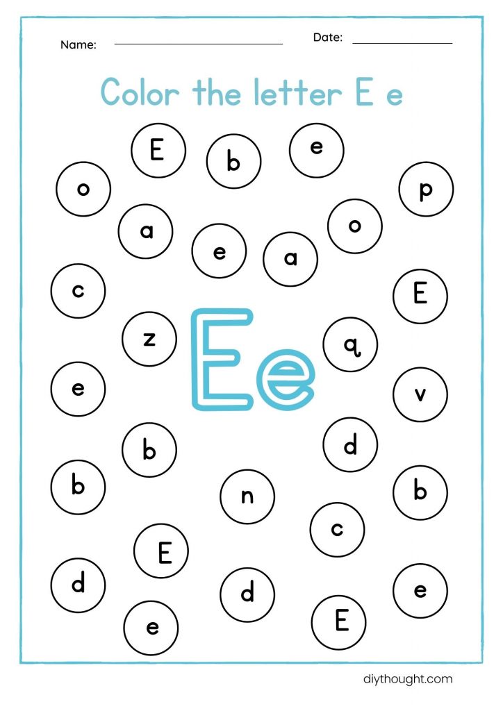 5 Free Letter E Printable Worksheets - diy Thought